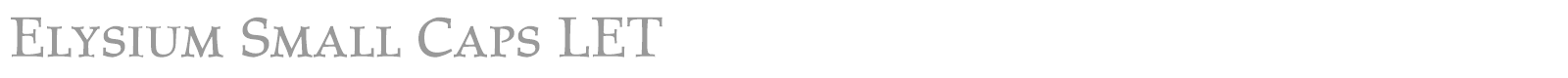 Elysium Small Caps LET font preview